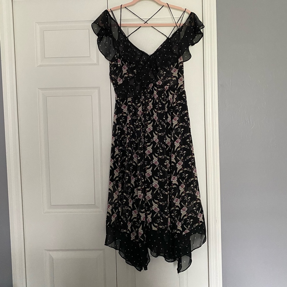 NORDSTROM // off the shoulder ruffle strap dress